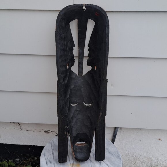 Vintage Indonesian Wood Tribal Mask - Picture 5 of 11